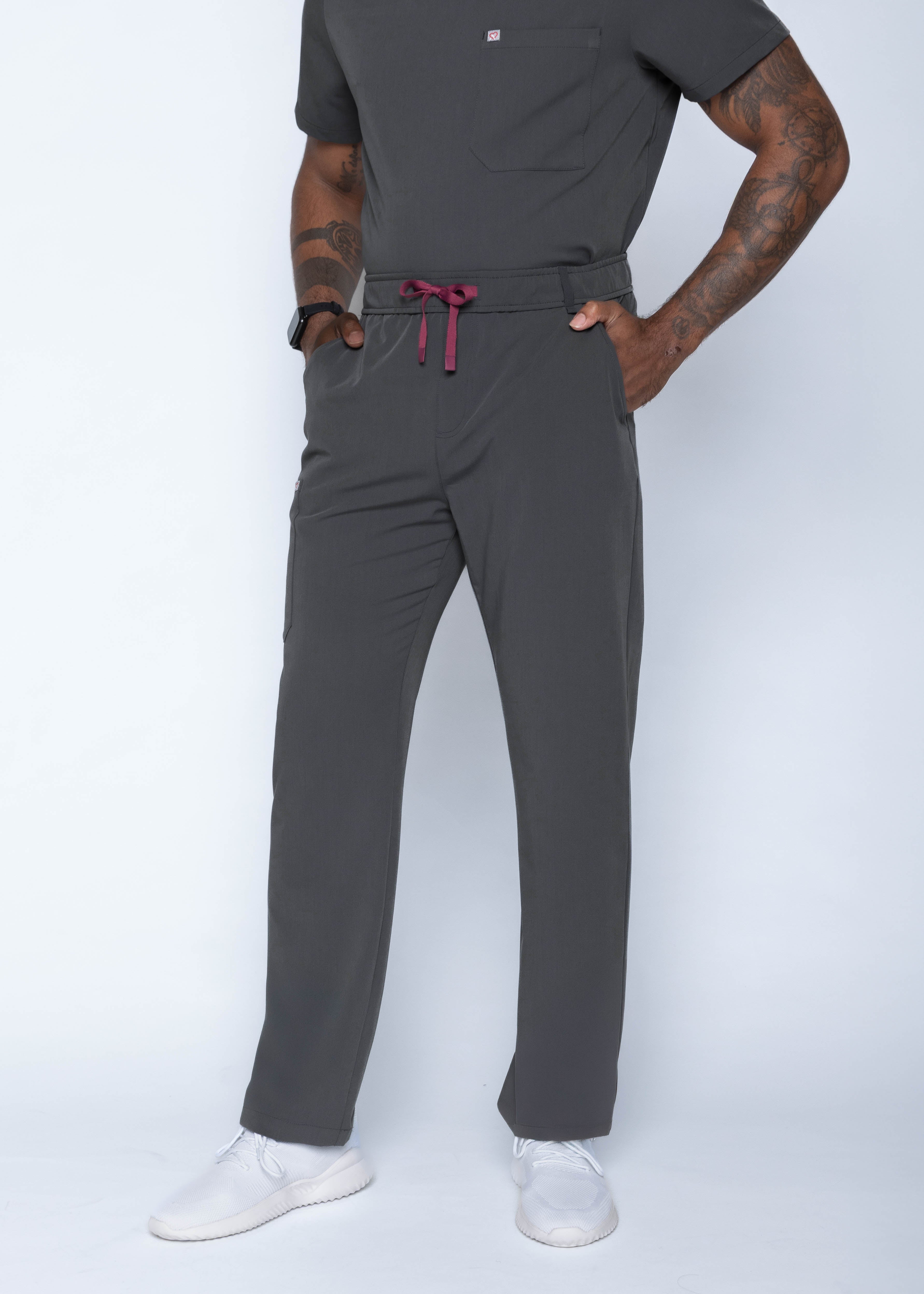 Amalfi Classic Men's Pewter Scrub Pants