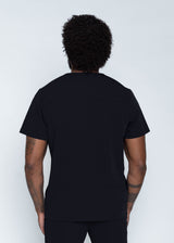Venice Three-Pocket Mens Black Scrub Top