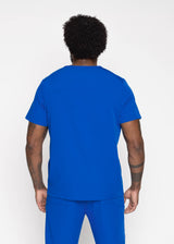 Venice Three-Pocket Mens Royal Blue Scrub Top