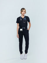 Clover Jogger Women's Black Scrub Pants