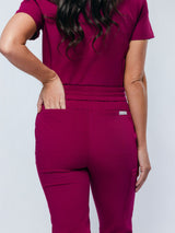Clover Jogger Women's Maroon Scrub Pants