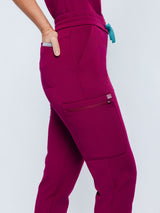 Clover Jogger Women's Maroon Scrub Pants