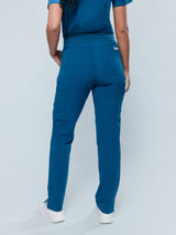 Jasmine Cargo Women's Caribbean Blue Scrub Pants