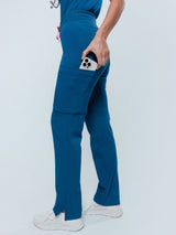 Jasmine Cargo Women's Caribbean Blue Scrub Pants