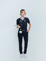 Jasmine Cargo Women's Black Scrub Pants