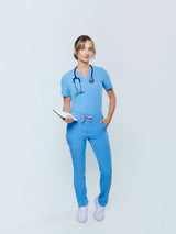 Jasmine Cargo Women's Ceil Blue Scrub Pants