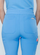 Jasmine Cargo Women's Ceil Blue Scrub Pants