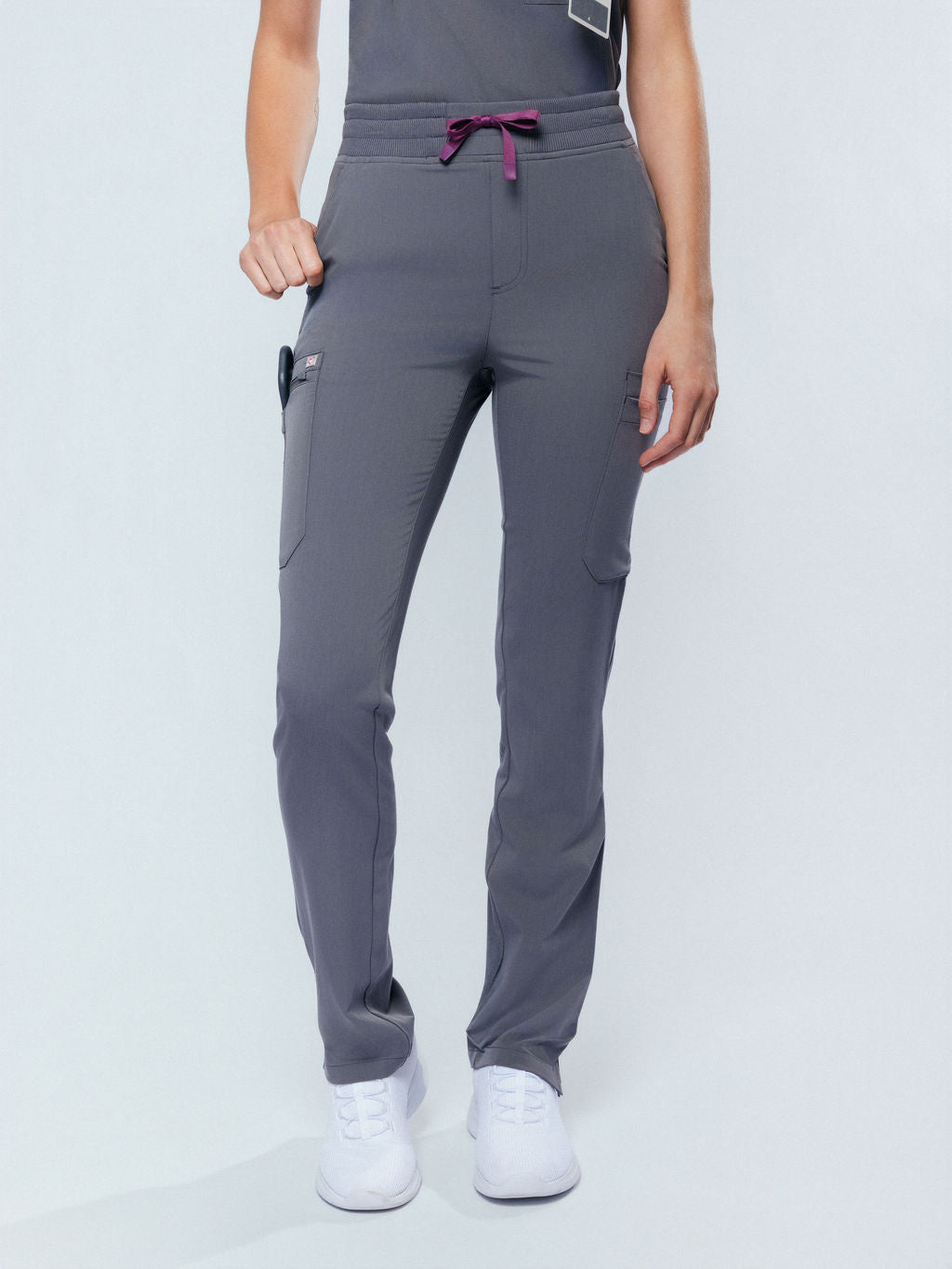 Jasmine Cargo Women's Charcoal Scrub Pants