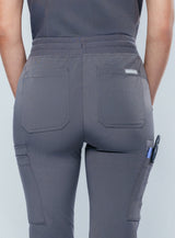 Jasmine Cargo Women's Charcoal Scrub Pants