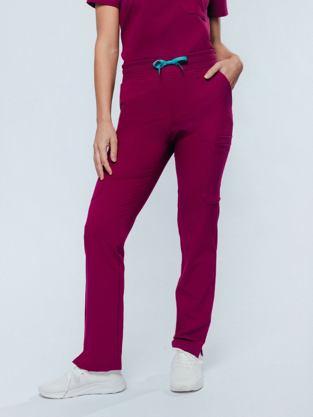 Jasmine Cargo Women's Maroon Scrub Pants