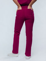 Jasmine Cargo Women's Maroon Scrub Pants