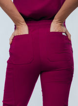 Jasmine Cargo Women's Maroon Scrub Pants