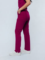 Jasmine Cargo Women's Maroon Scrub Pants