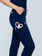 Jasmine Cargo Women's Navy Scrub Pants