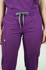 Jasmine Cargo Women's Purple Scrub Pants
