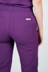 Jasmine Cargo Women's Purple Scrub Pants