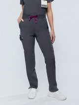 Jasmine Cargo Women's Pewter Scrub Pants