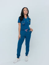 Ivy Jogger Women's Caribbean Blue Scrub Pants