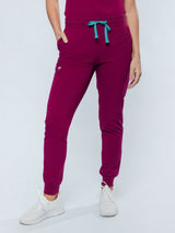 Ivy Jogger Women's Maroon Scrub Pants