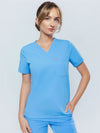 Rose One-Pocket Womens Ceil Blue Scrub Top