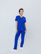 Rose One-Pocket Womens Galaxy Blue Scrub Top