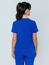 Iris Five-Pocket Women's Galaxy Blue Scrub Top