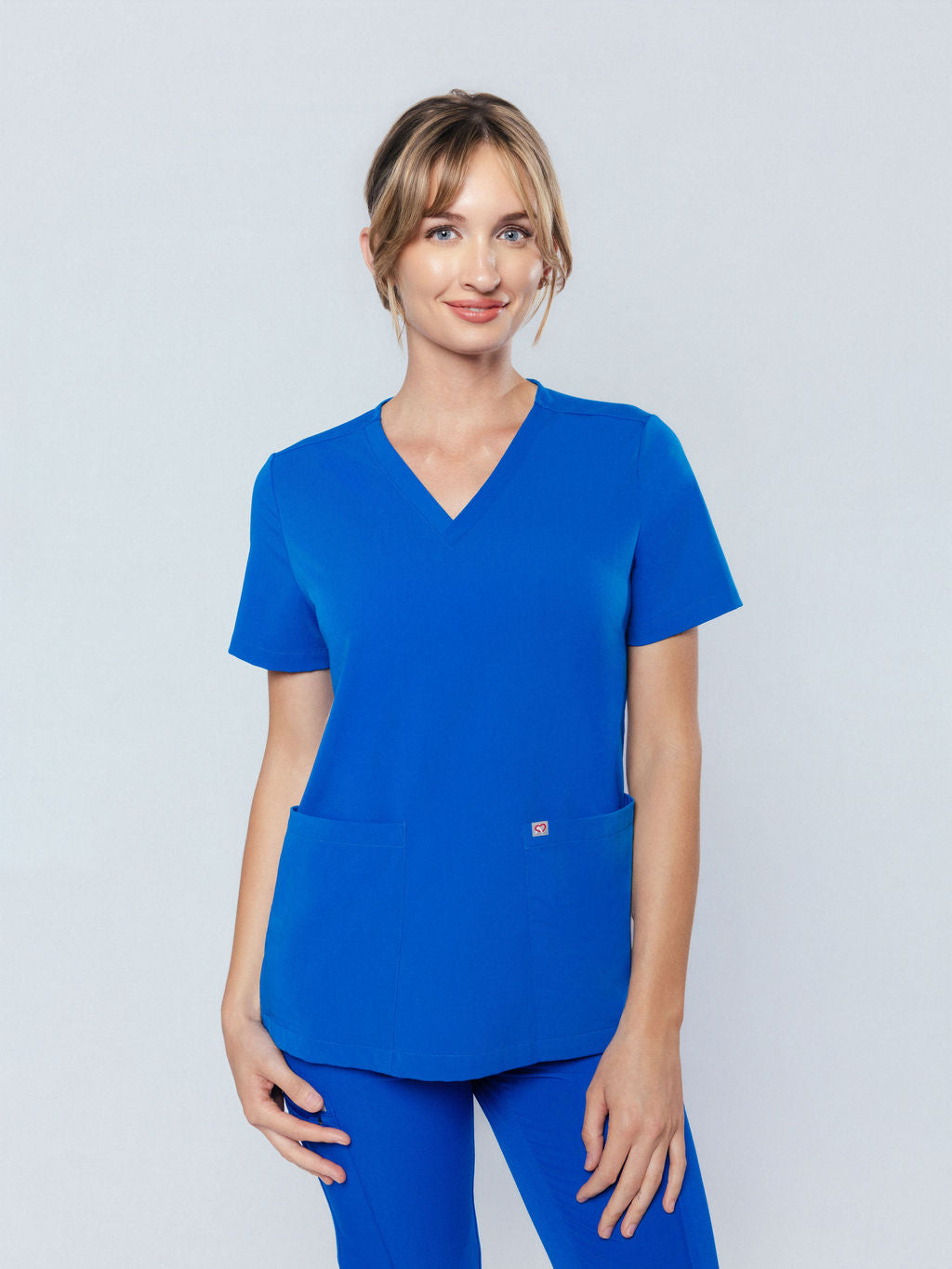 Iris Five-Pocket Women's Royal Blue Scrub Top