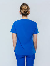 Iris Five-Pocket Women's Royal Blue Scrub Top