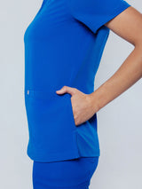 Iris Five-Pocket Women's Royal Blue Scrub Top