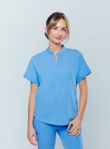 Orchid Three-Pocket Women's Ceil Blue Scrub Top