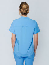 Orchid Three-Pocket Women's Ceil Blue Scrub Top