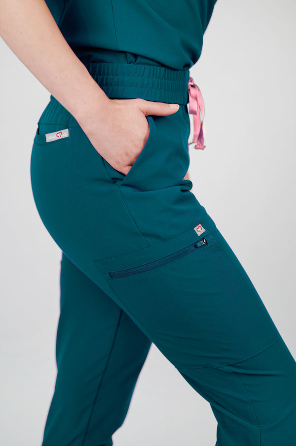 Clover Jogger Women's Caribbean Blue Scrub Pants