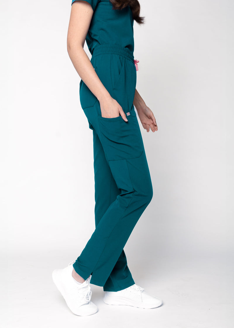 Daisy Classic Women's Caribbean Blue Scrub Pants