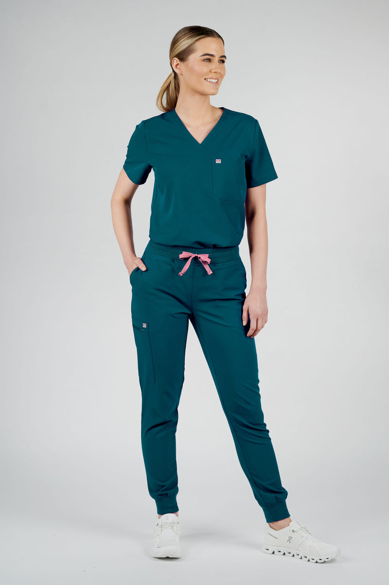 Ivy Jogger Women's Caribbean Blue Scrub Pants