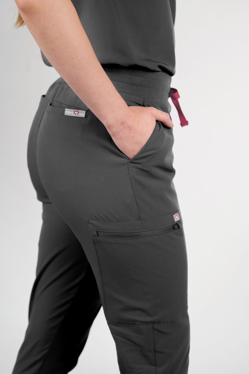 Ivy Jogger Women's Pewter Scrub Pants