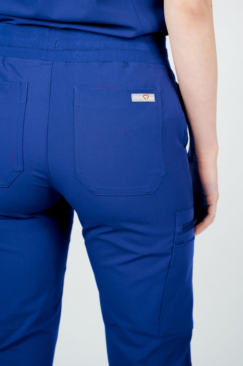 Jasmine Cargo Women's Galaxy Blue Scrub Pants