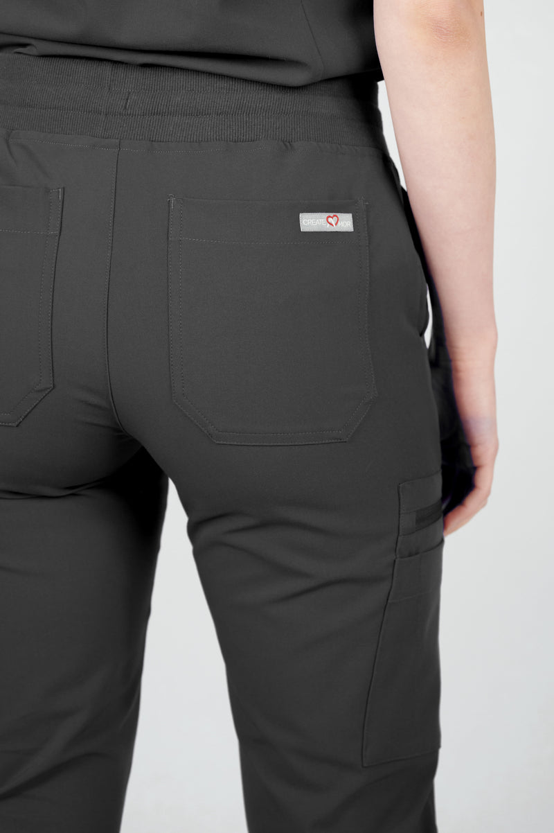 Jasmine Cargo Women's Pewter Scrub Pants