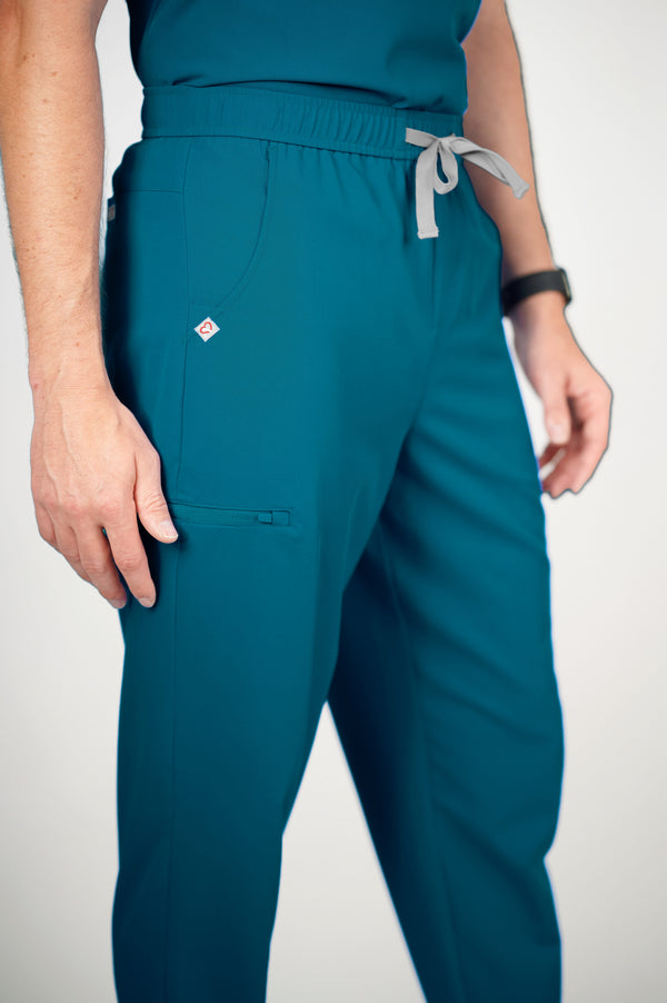 Kyoto Jogger Men's Caribbean Blue Scrub Pants