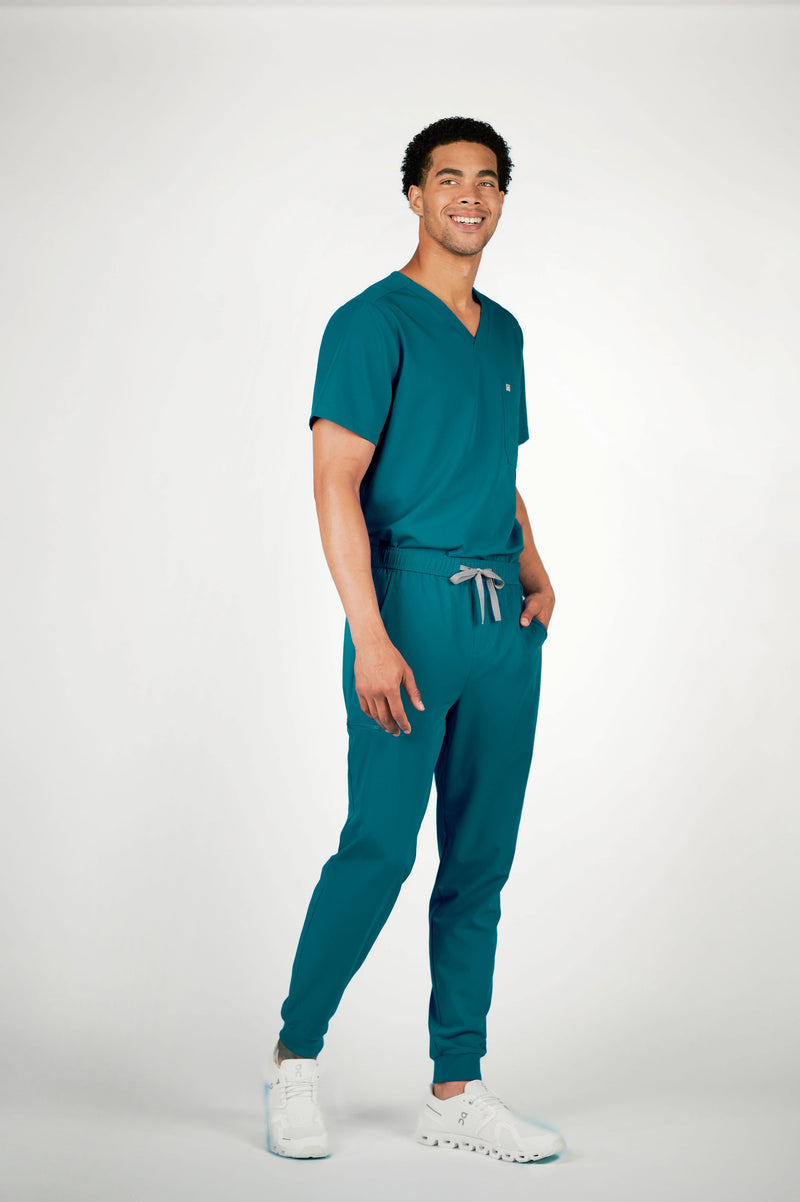 Kyoto Jogger Men's Caribbean Blue Scrub Pants