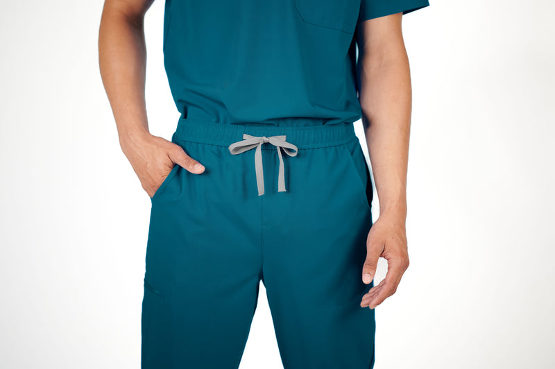 Kyoto Jogger Men's Caribbean Blue Scrub Pants