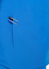 Venice Three-Pocket Mens Royal Blue Scrub Top