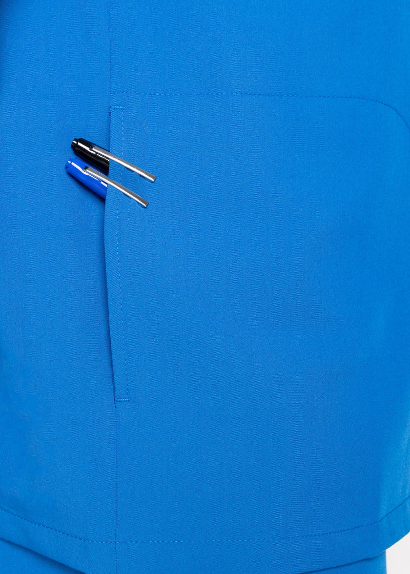 Venice Three-Pocket Mens Royal Blue Scrub Top