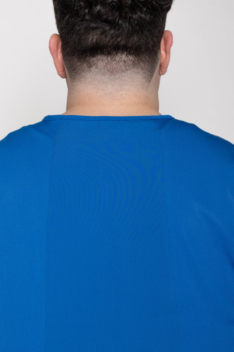 Venice Three-Pocket Mens Royal Blue Scrub Top