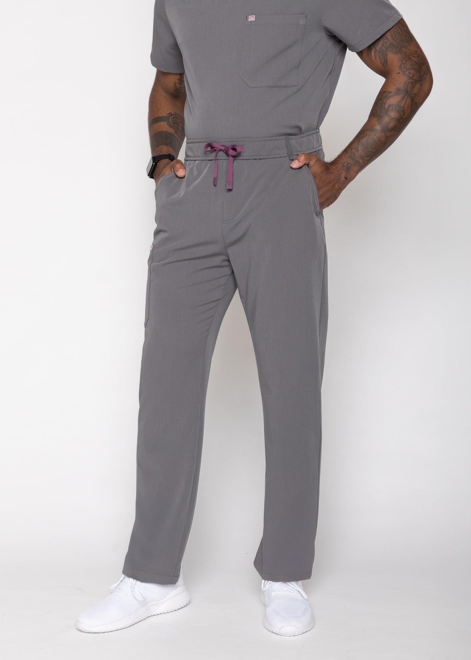 Amalfi Classic Men's Charcoal Scrub Pants