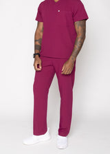 Amalfi Classic Men's Maroon Scrub Pants
