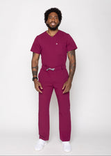 Amalfi Classic Men's Maroon Scrub Pants