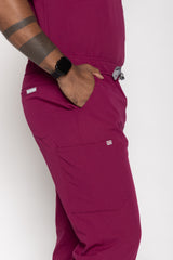 Amalfi Classic Men's Maroon Scrub Pants