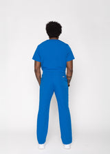 Paris One-Pocket Men's Royal Blue Scrub Top