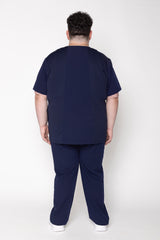 Paris One-Pocket Men's Navy Scrub Top
