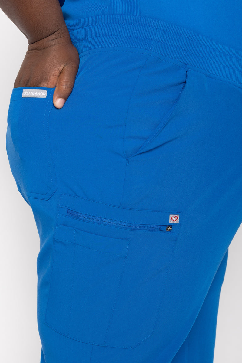 Jasmine Cargo Women's Royal Blue Scrub Pants